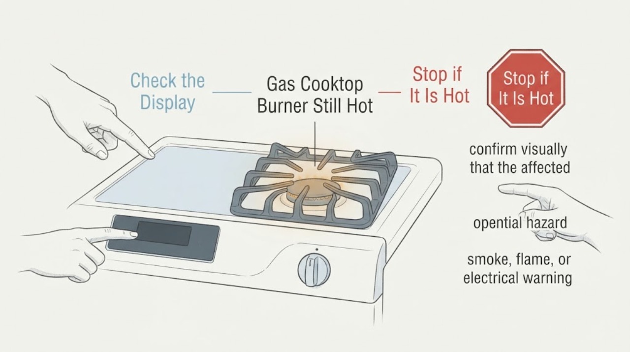 Gas Cooktop Burner Still Hot