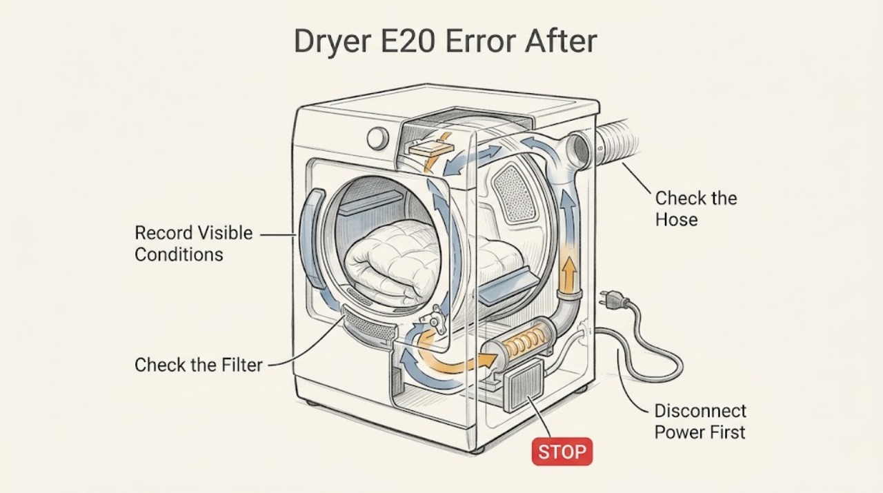 Dryer E20 Error After