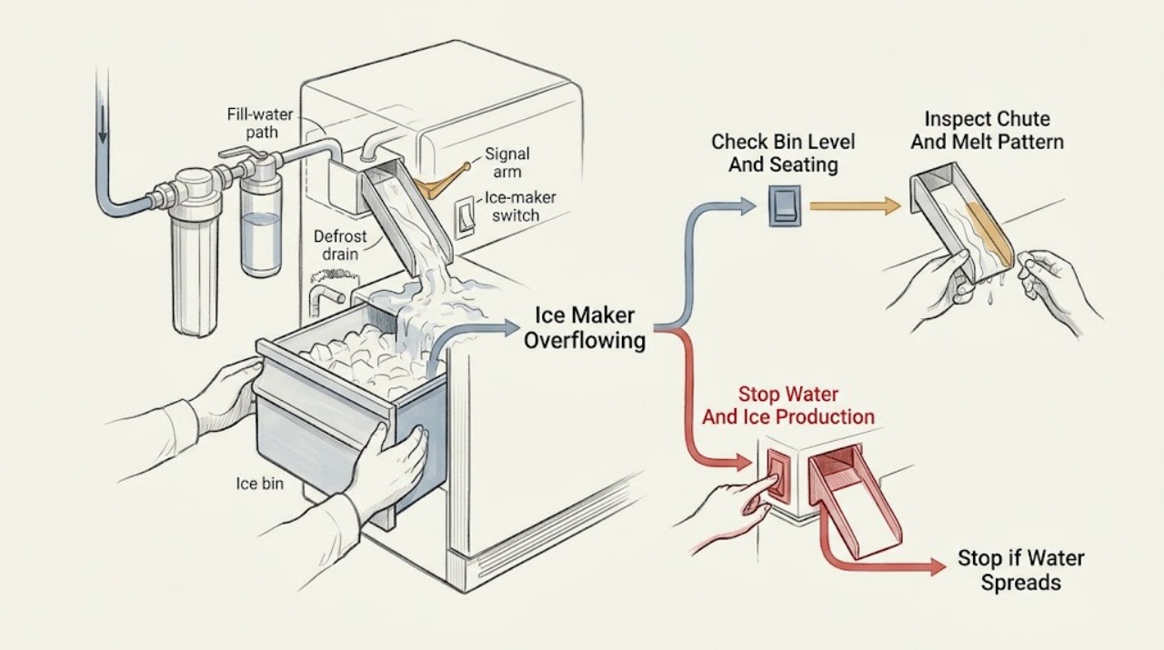 Ice Maker Overflowing