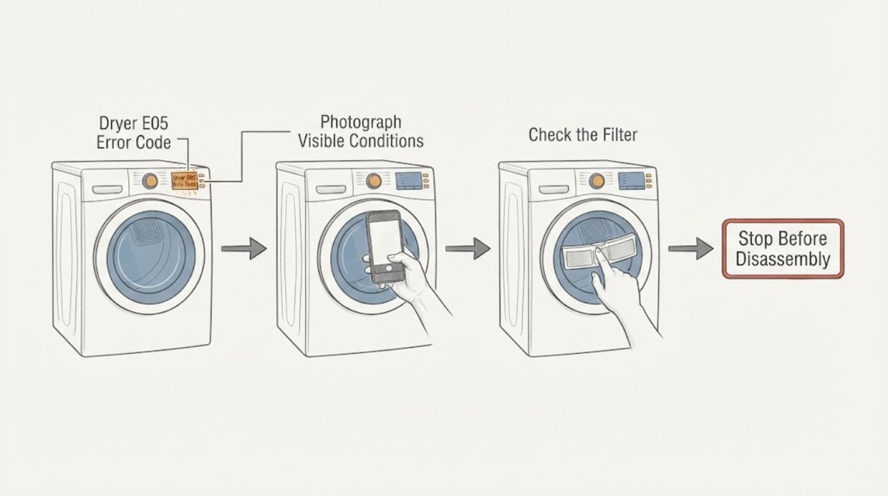 Dryer E05 Error Code