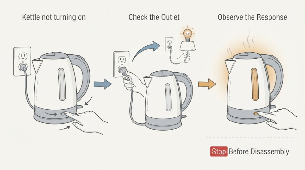 Kettle not turning on
