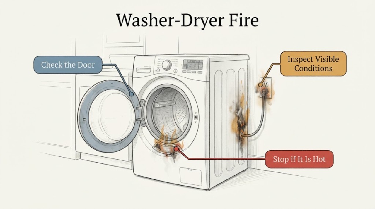 Washer-Dryer Fire