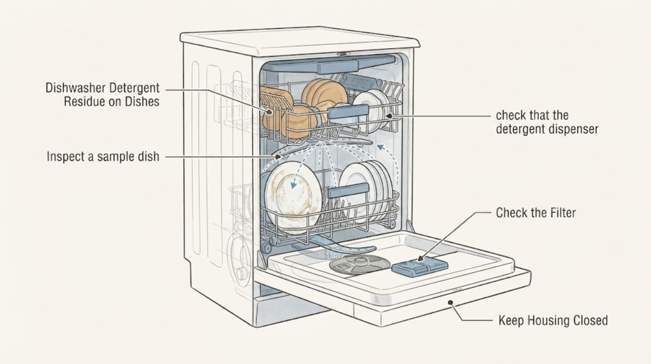 Dishwasher Detergent Residue on Dishes