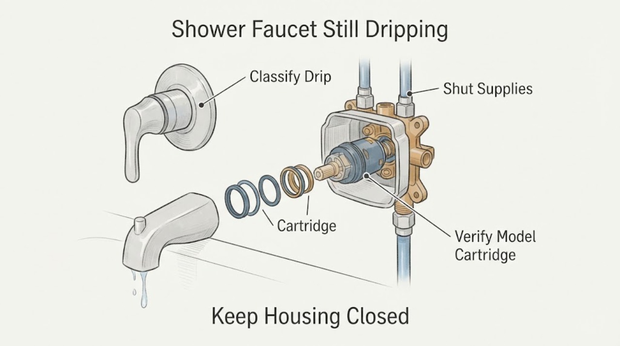 Shower Faucet Still Dripping