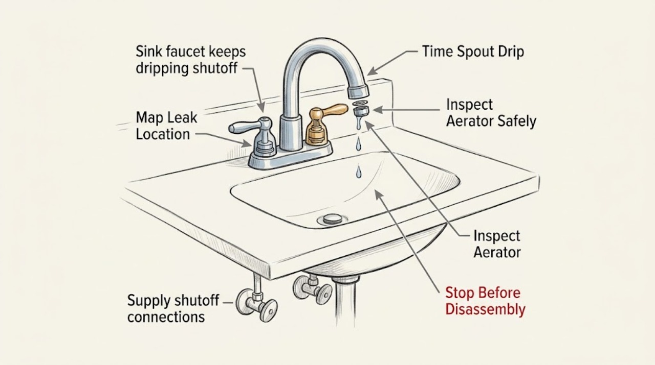 Sink faucet keeps dripping shutoff