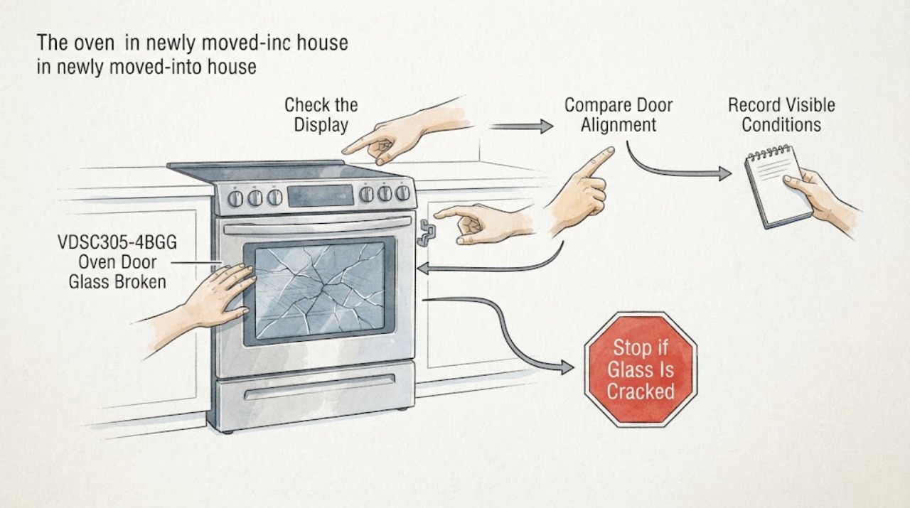 VDSC305-4BGG Oven Door Glass Broken