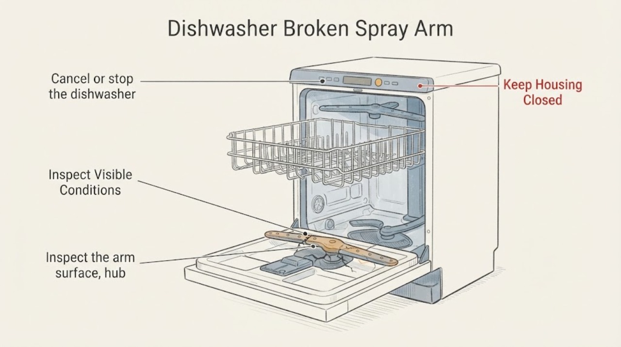 Dishwasher Broken Spray Arm