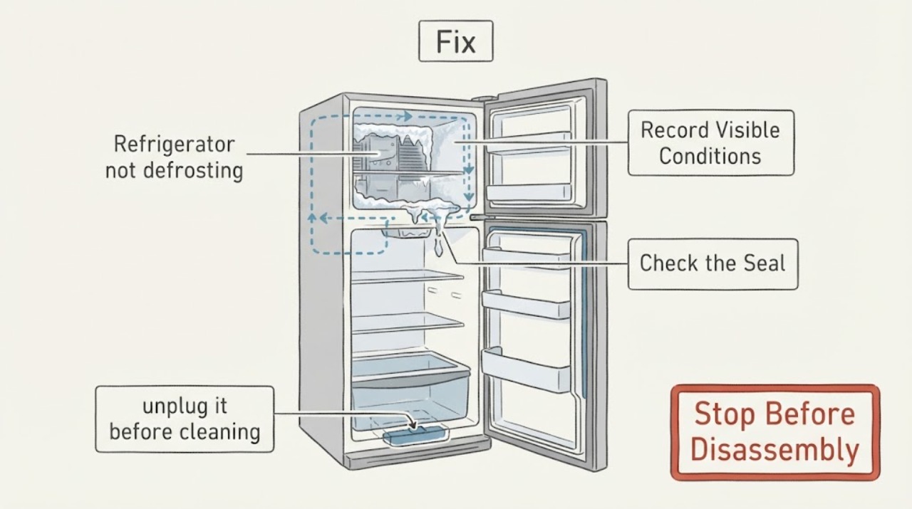 Refrigerator not defrosting | Fix