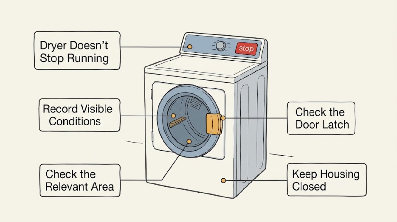 Dryer Doesn't Stop Running