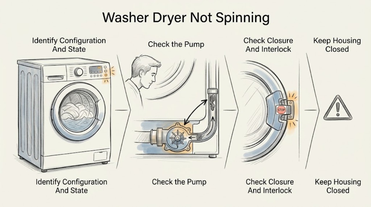Washer Dryer Not Spinning