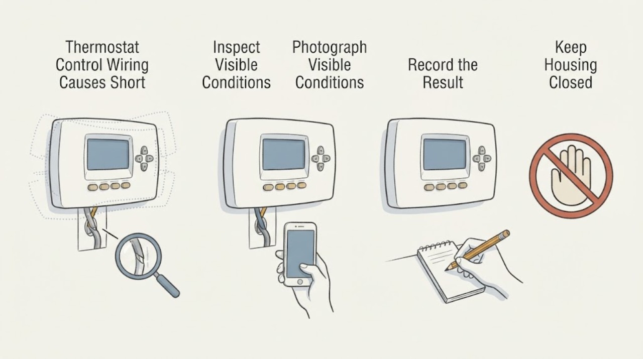 Thermostat Control Wiring Causes Short