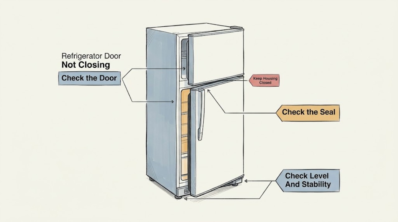 Refrigerator Door Not Closing