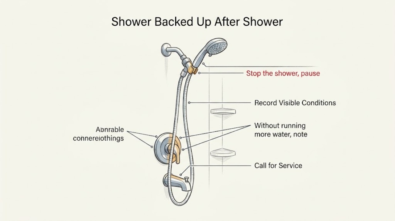 Shower Backed Up After Shower