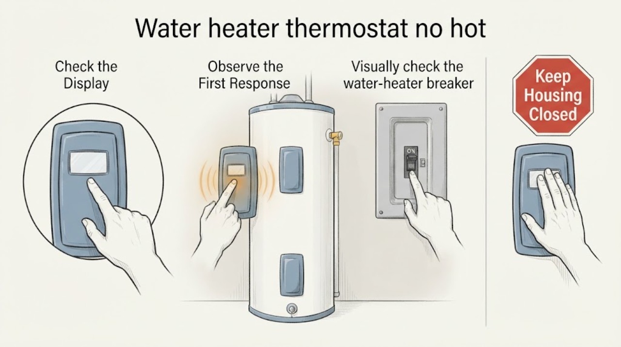 Water heater thermostat no hot