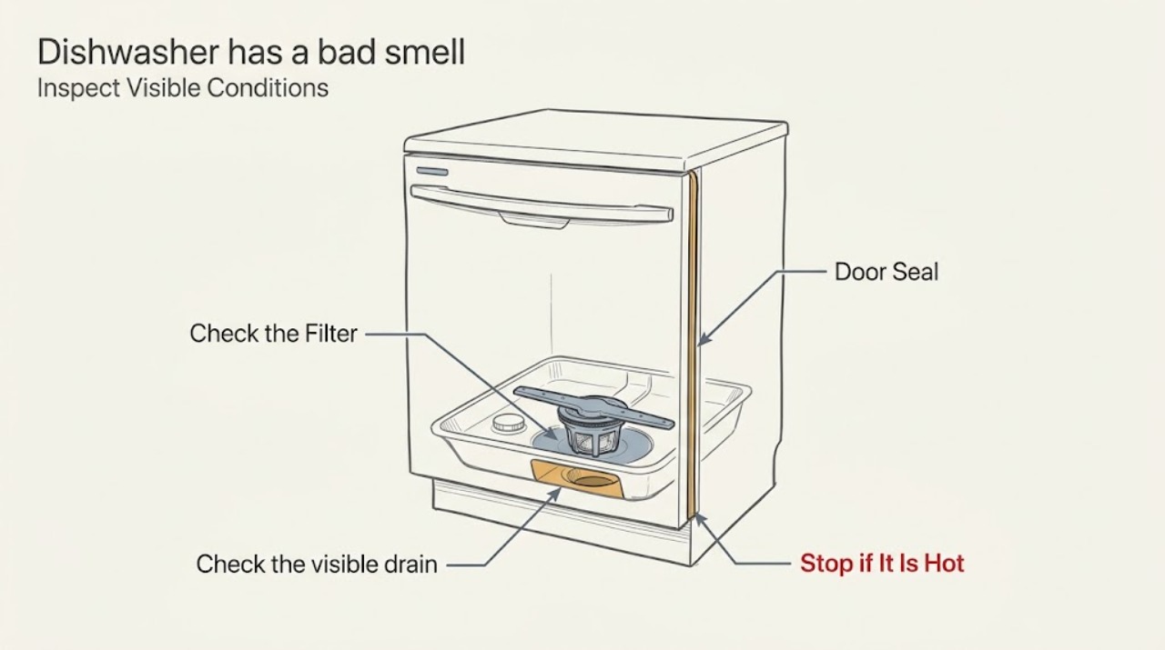 Dishwasher has a bad smell
