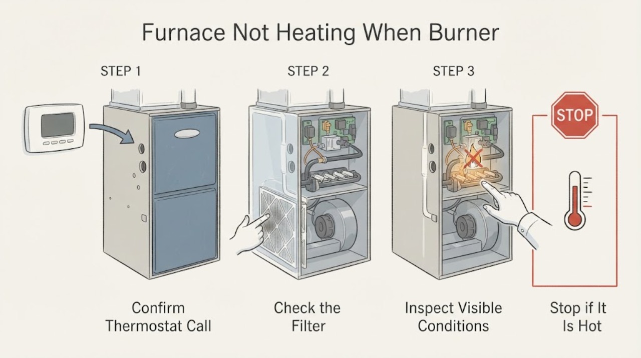 Furnace Not Heating When Burner