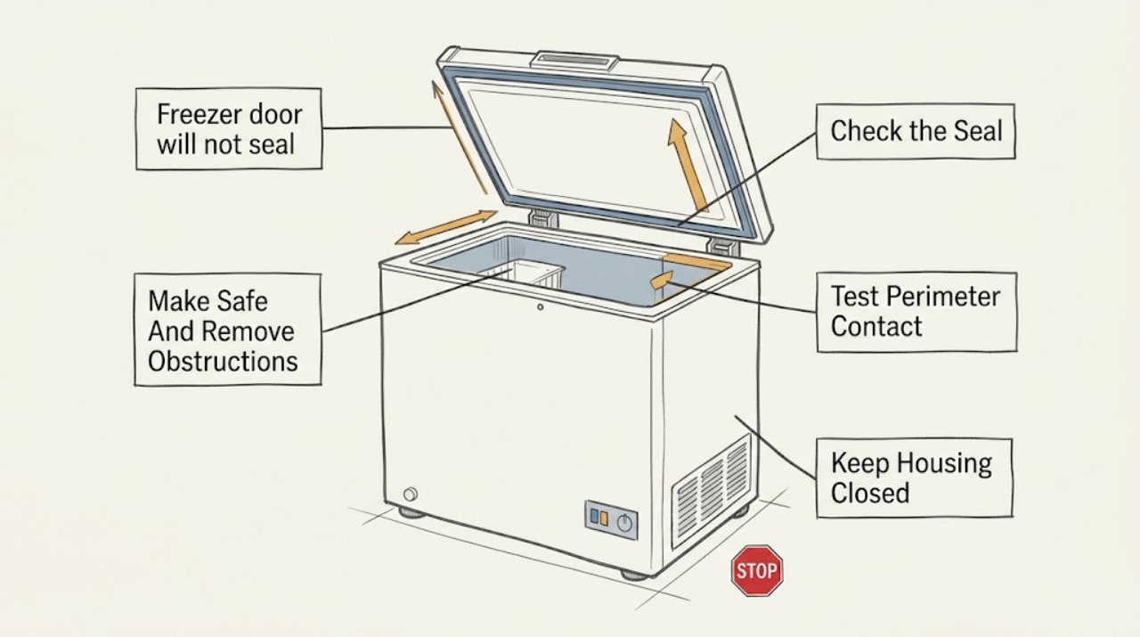 Freezer door will not seal
