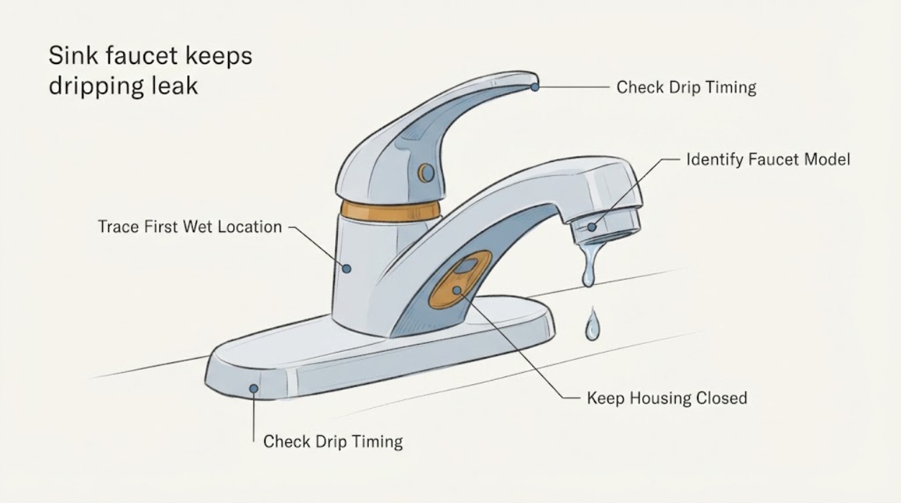 Sink faucet keeps dripping leak