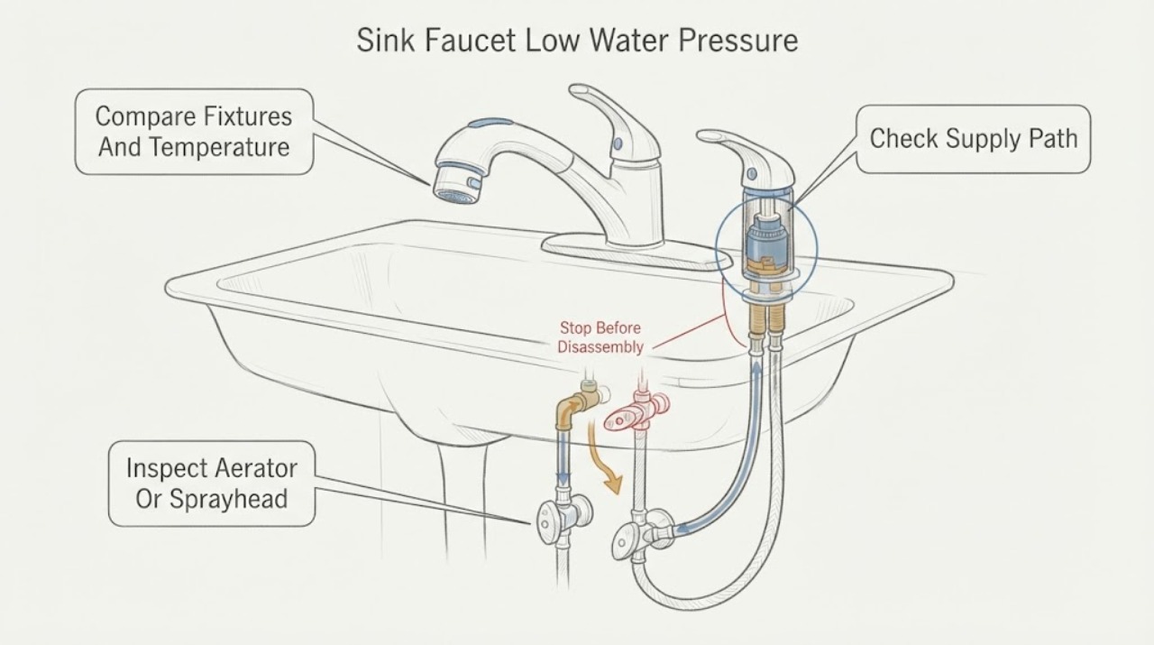 Sink faucet low water pressure