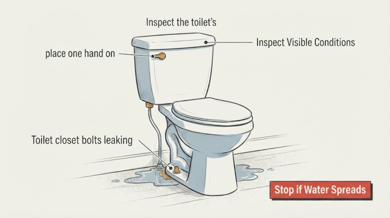 Toilet closet bolts leaking