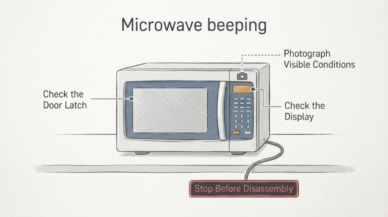 Microwave beeping