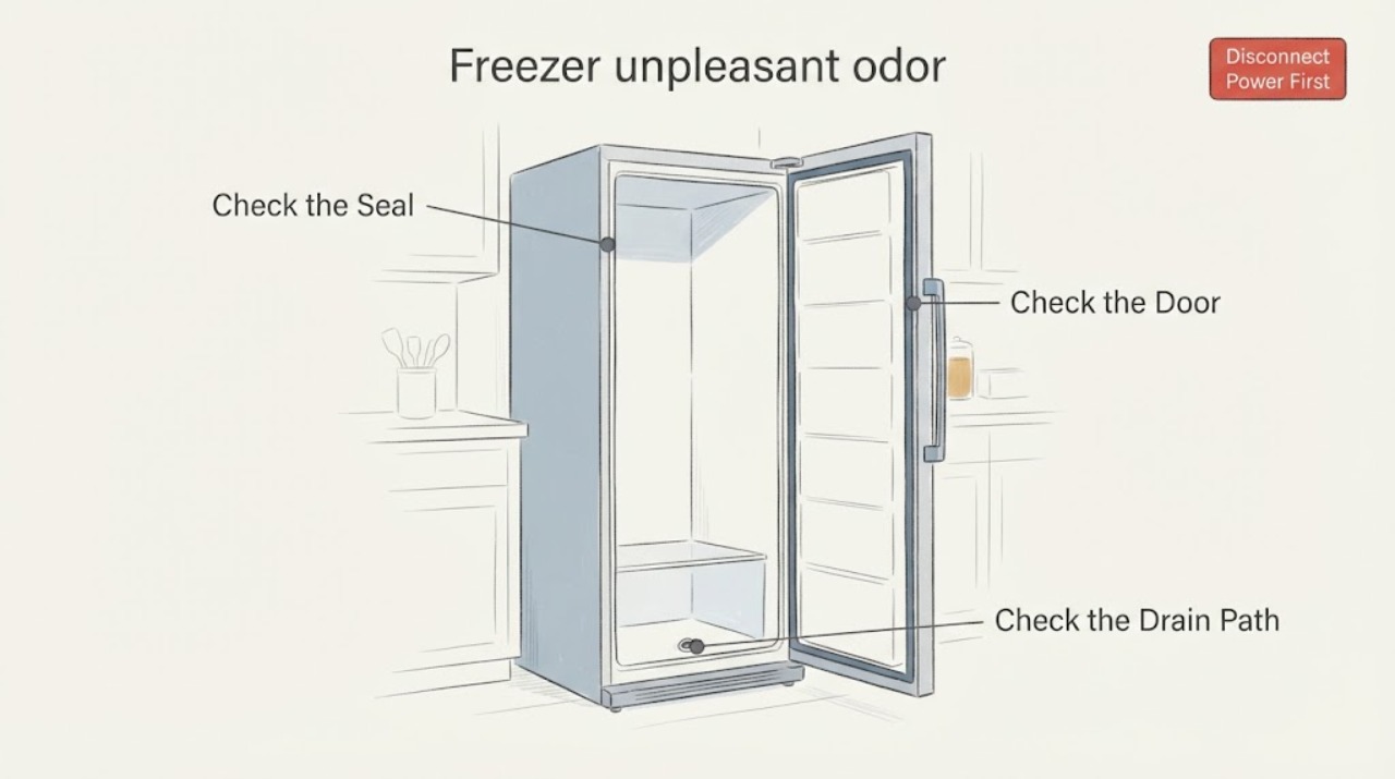 Freezer unpleasant odor