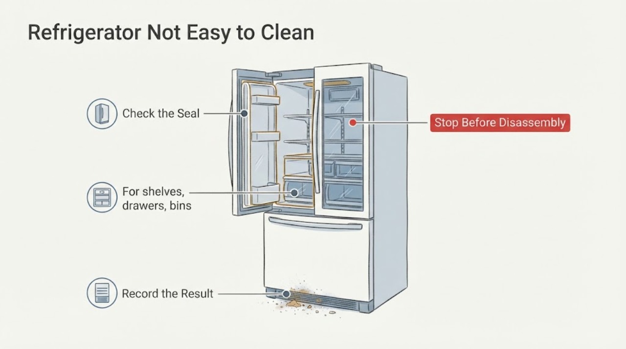 Refrigerator Not Easy to Clean