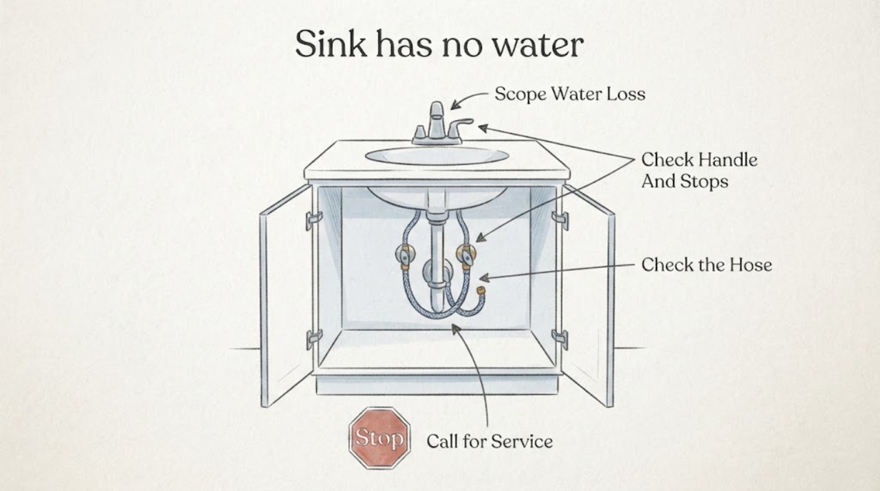 Sink has no water