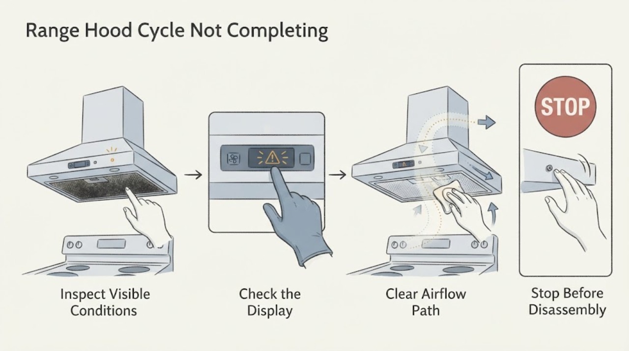 Range Hood Cycle Not Completing
