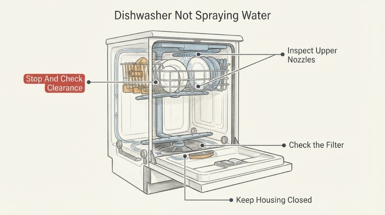 Dishwasher Not Spraying Water