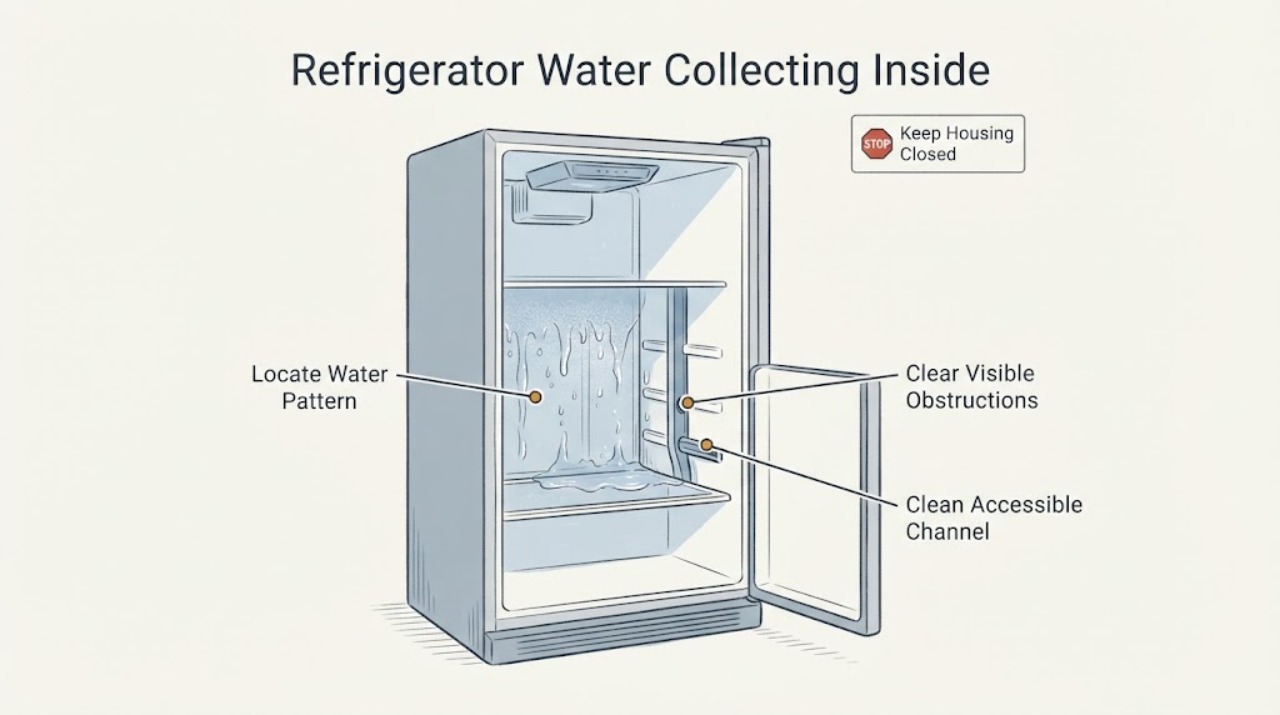 Refrigerator Water Collecting Inside |