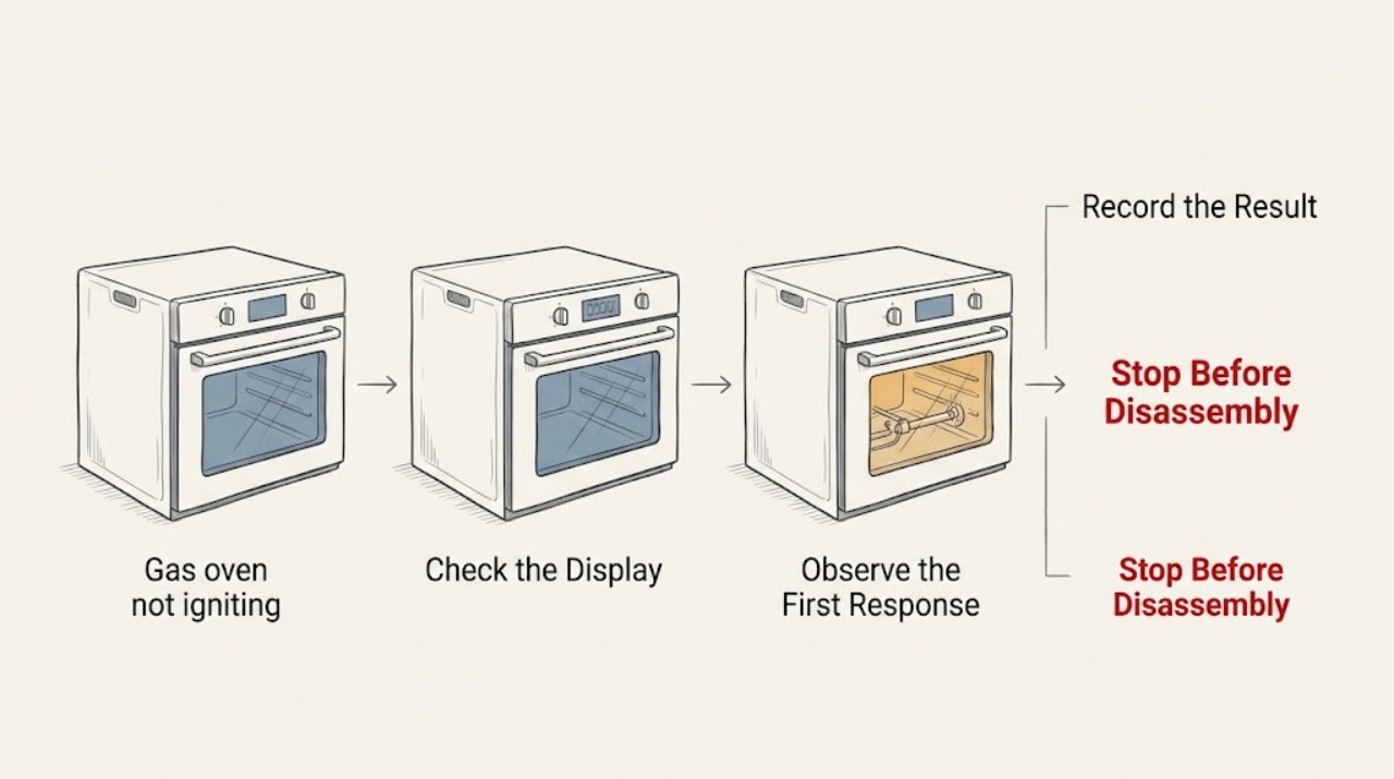 Gas oven not igniting
