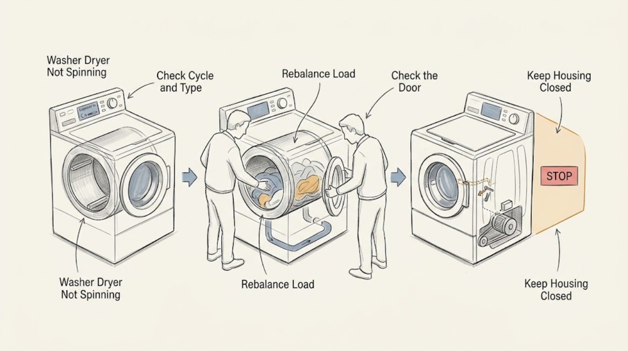 Washer Dryer Not Spinning