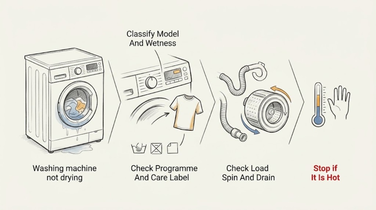 Washing machine not drying