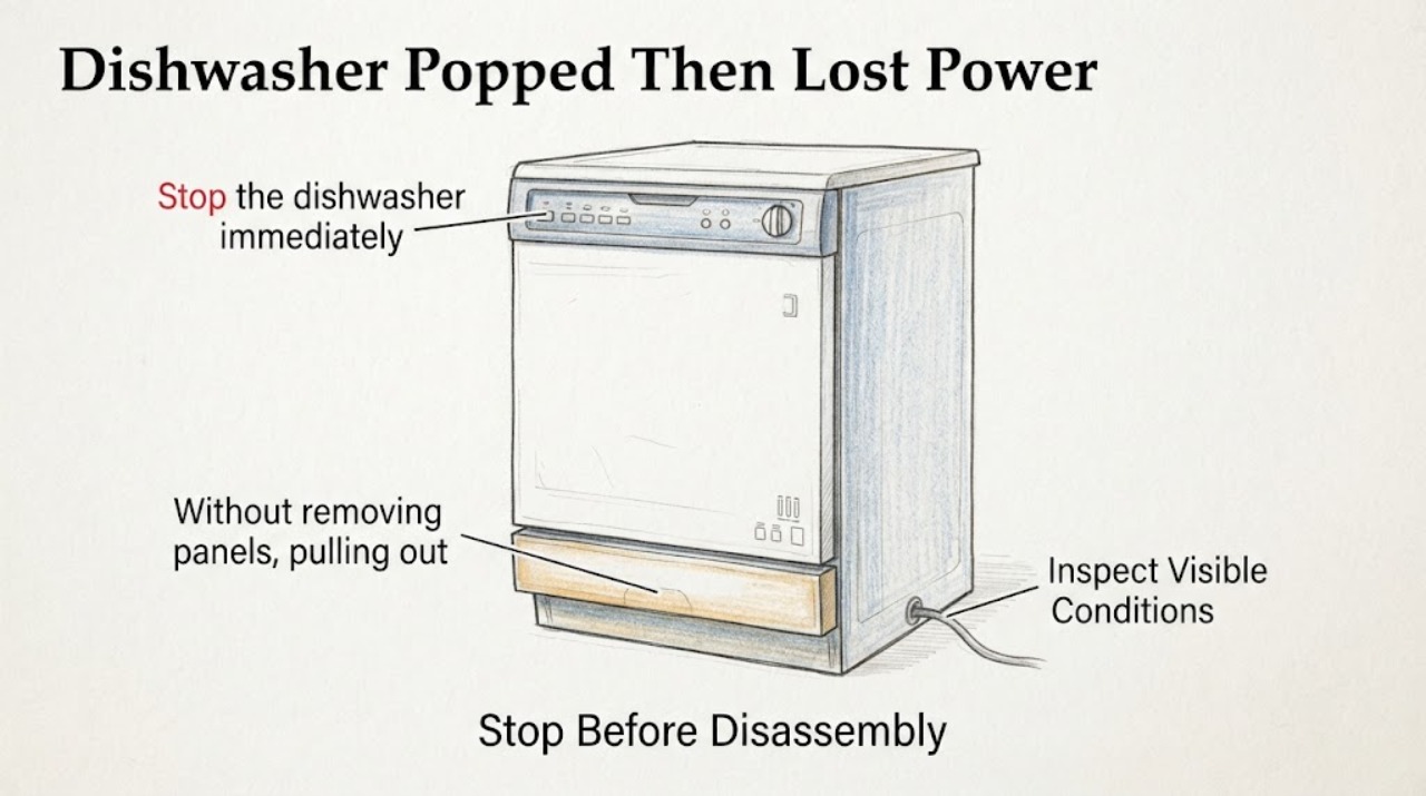 Dishwasher Popped Then Lost Power