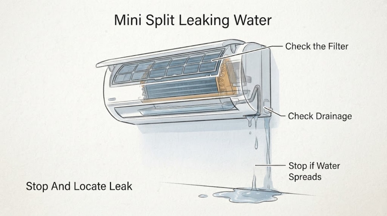 Mini Split Leaking Water