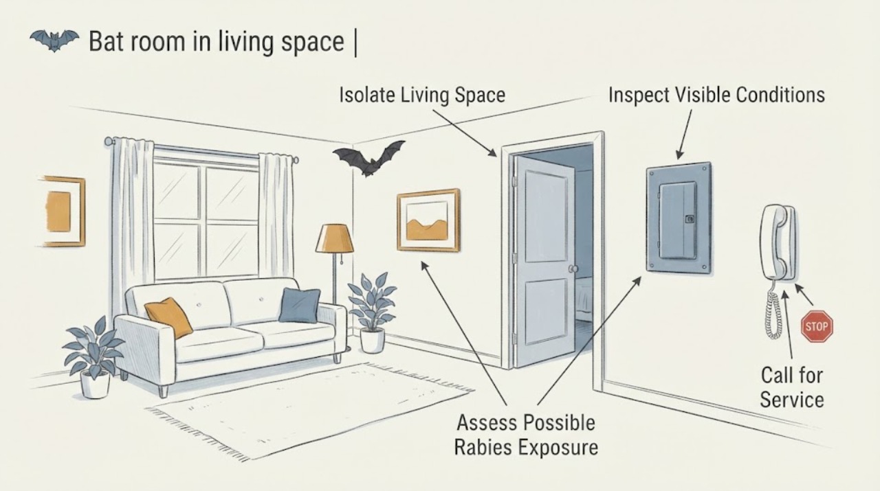 Bat room in living space