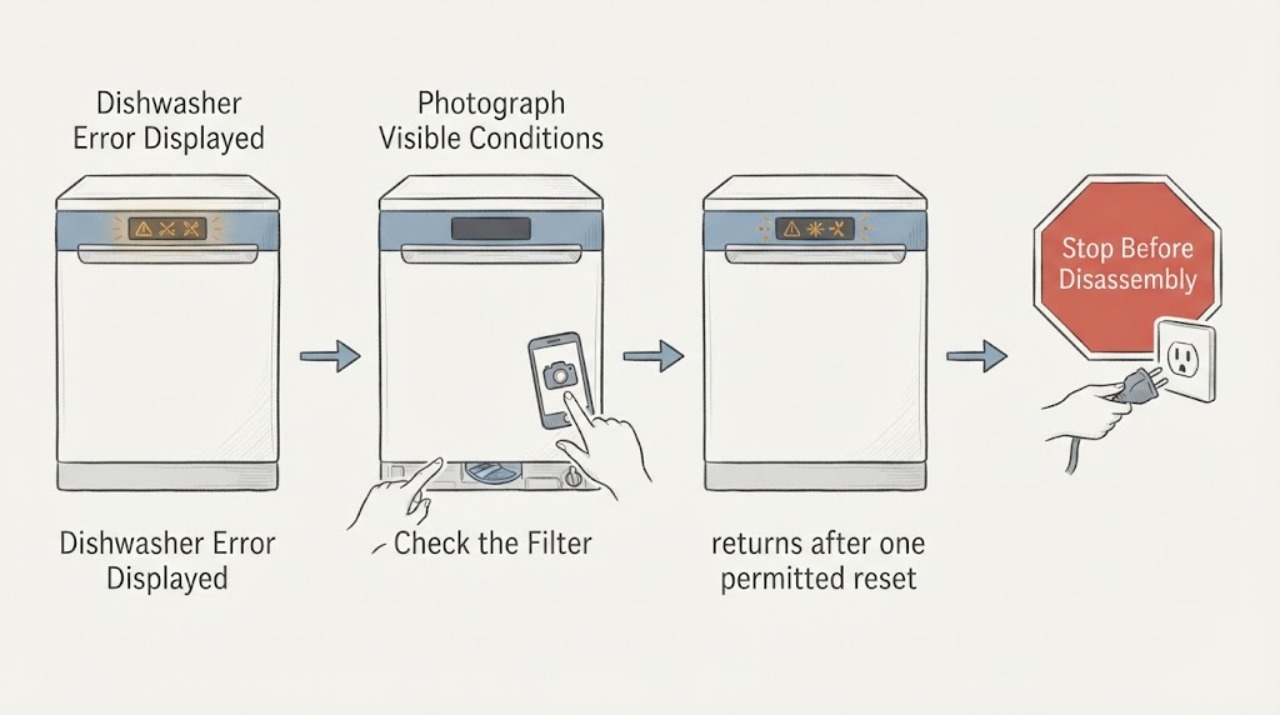 Dishwasher Error Displayed