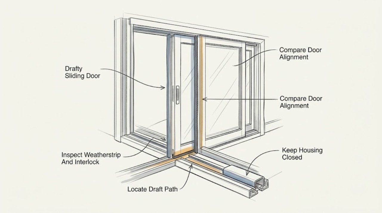 Drafty Sliding Door