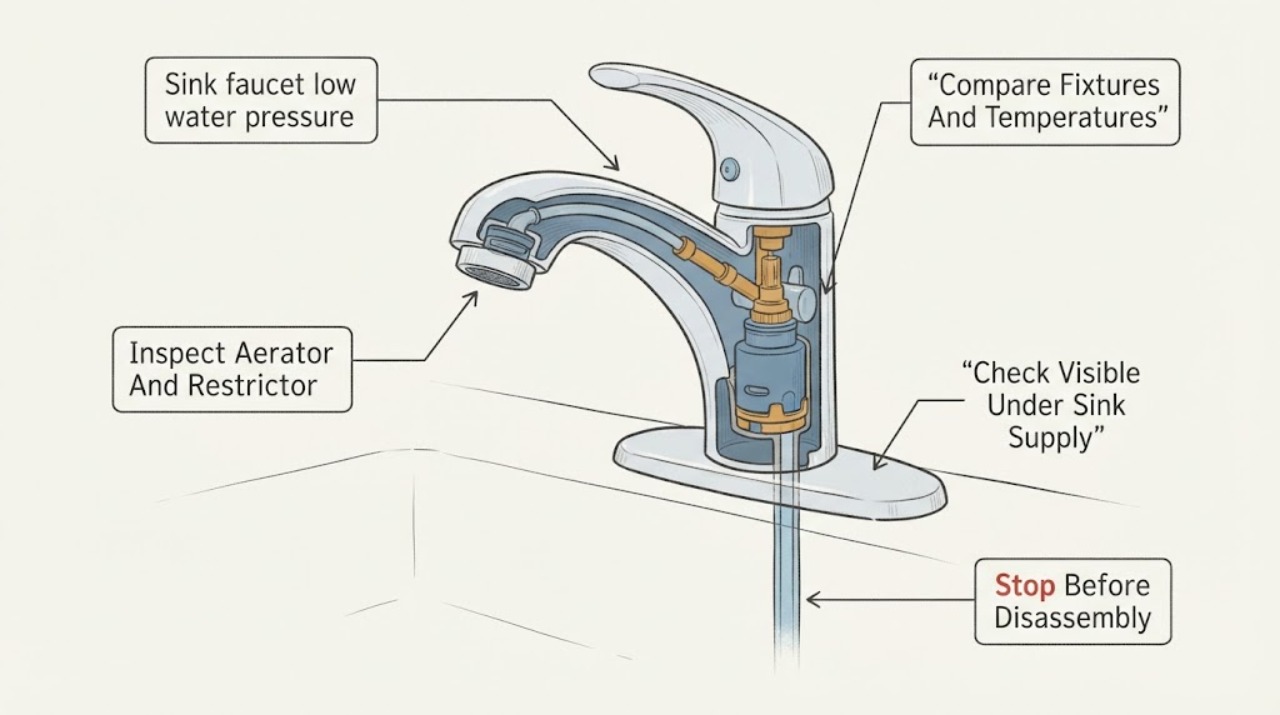 Sink faucet low water pressure