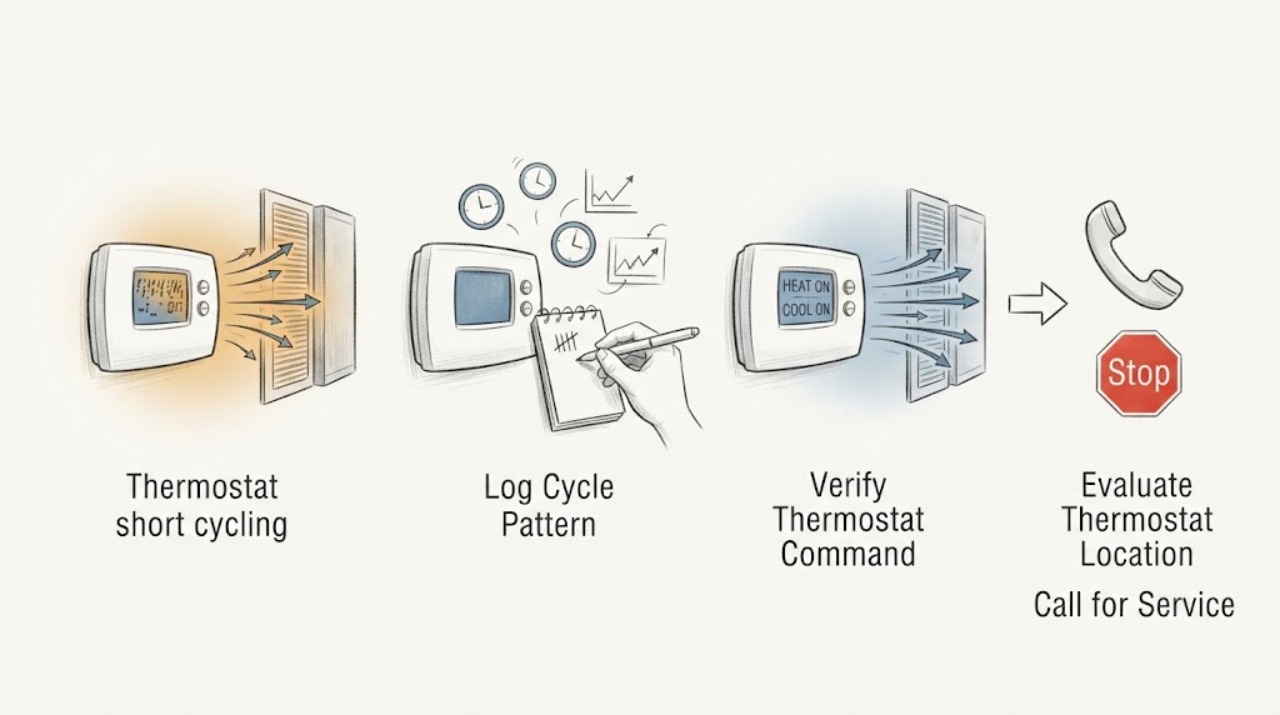 Thermostat short cycling
