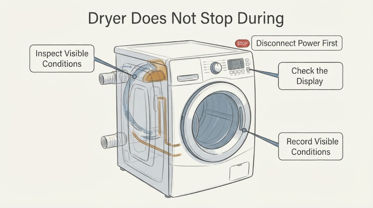 Dryer Does Not Stop During