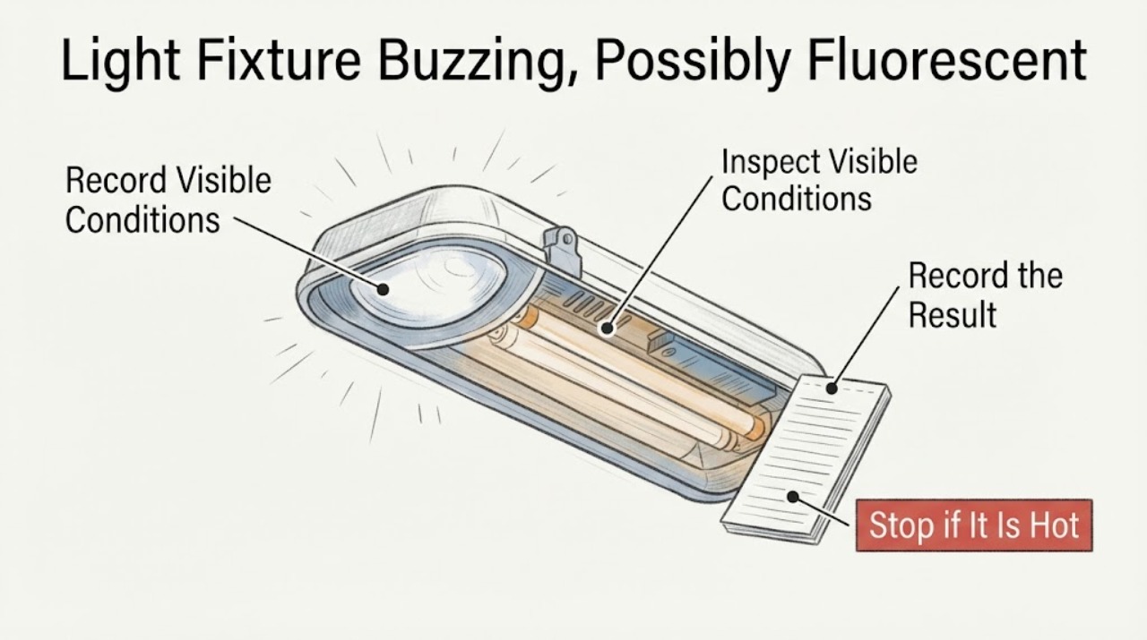 Light Fixture Buzzing, Possibly Fluorescent