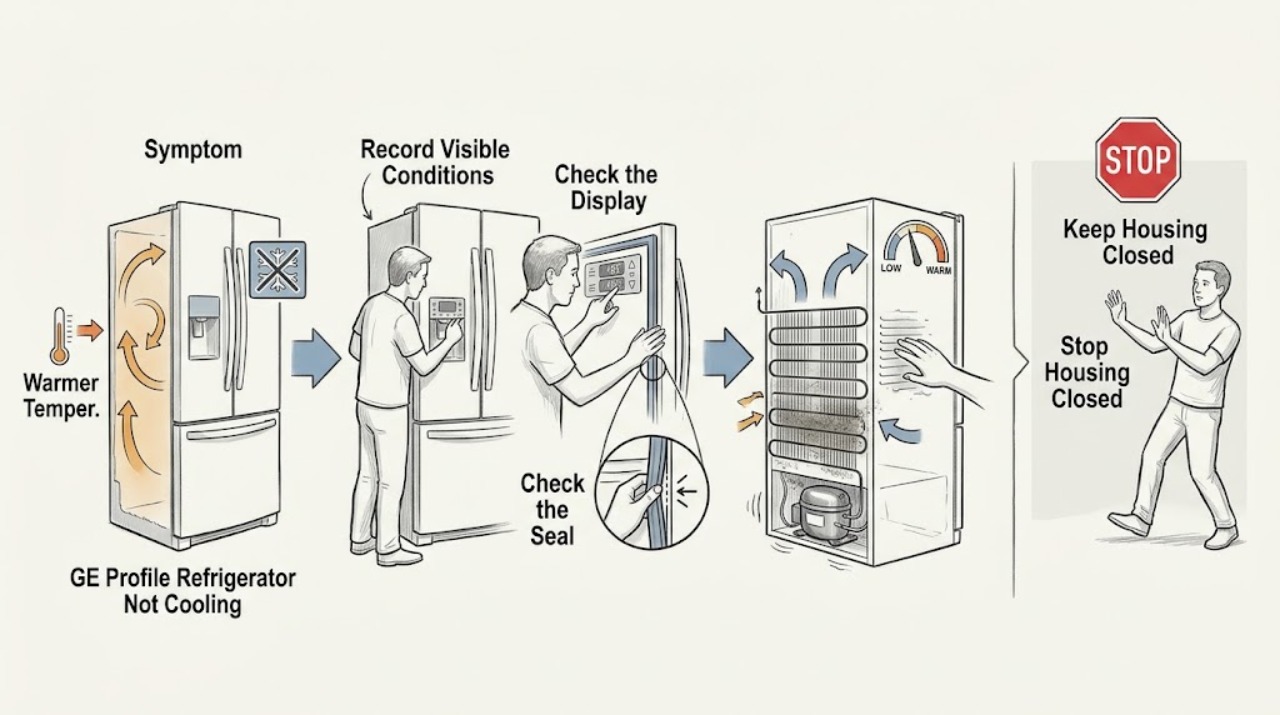 GE Profile Refrigerator Not Cooling