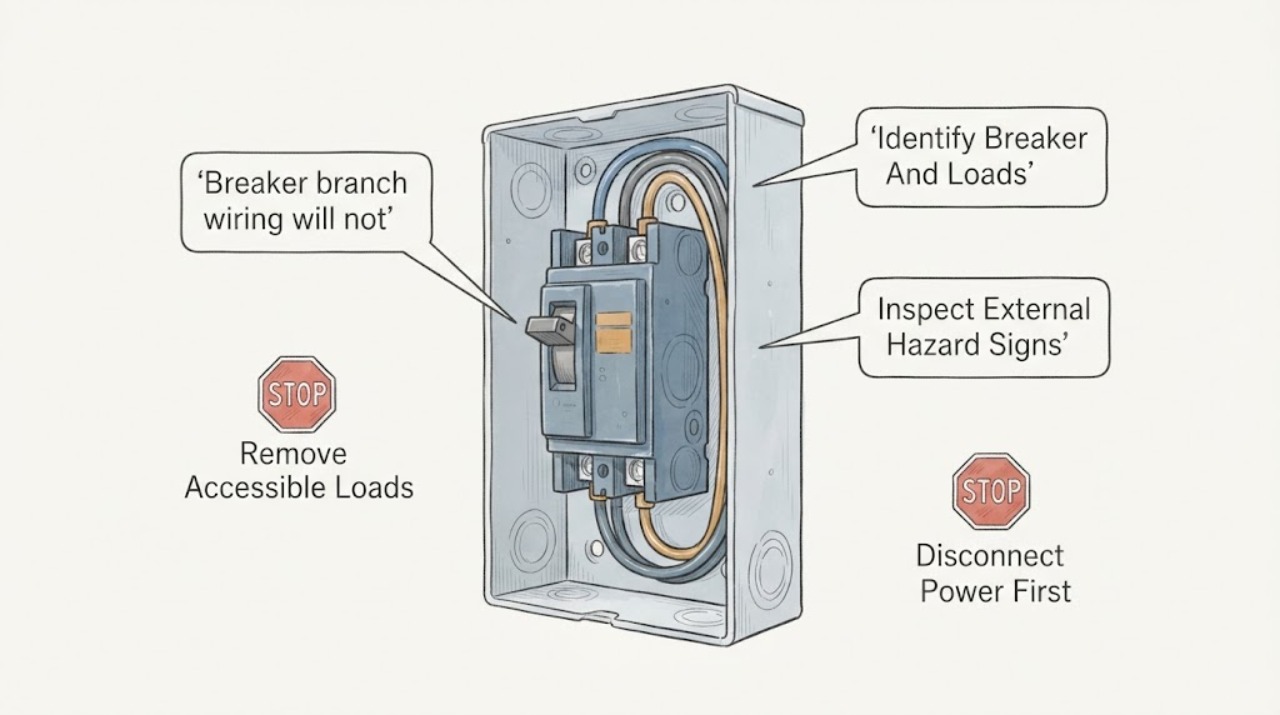 Breaker branch wiring will not