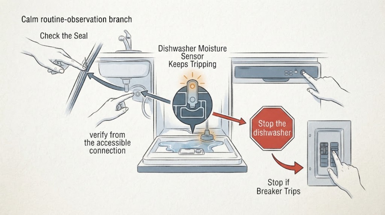 Dishwasher Moisture Sensor Keeps Tripping