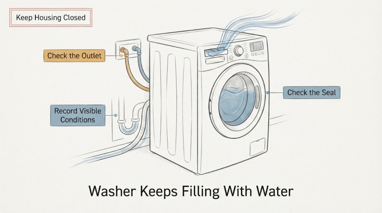 Washer Keeps Filling With Water