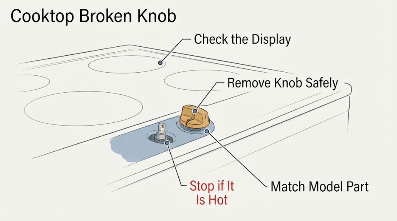 Cooktop Broken Knob