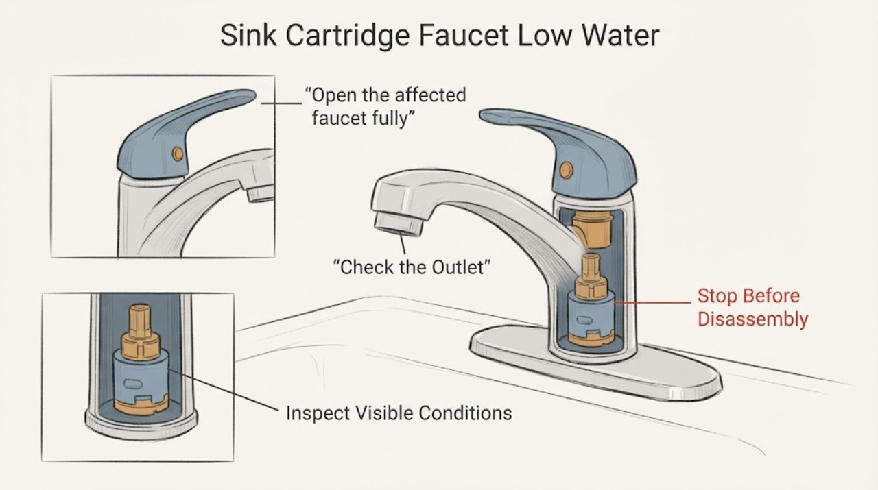 Sink Cartridge Faucet Low Water