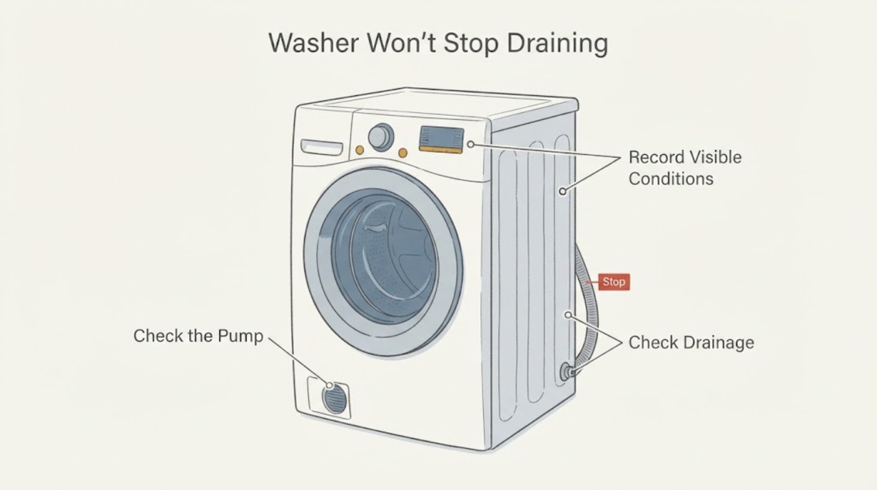 Washer Won't Stop Draining